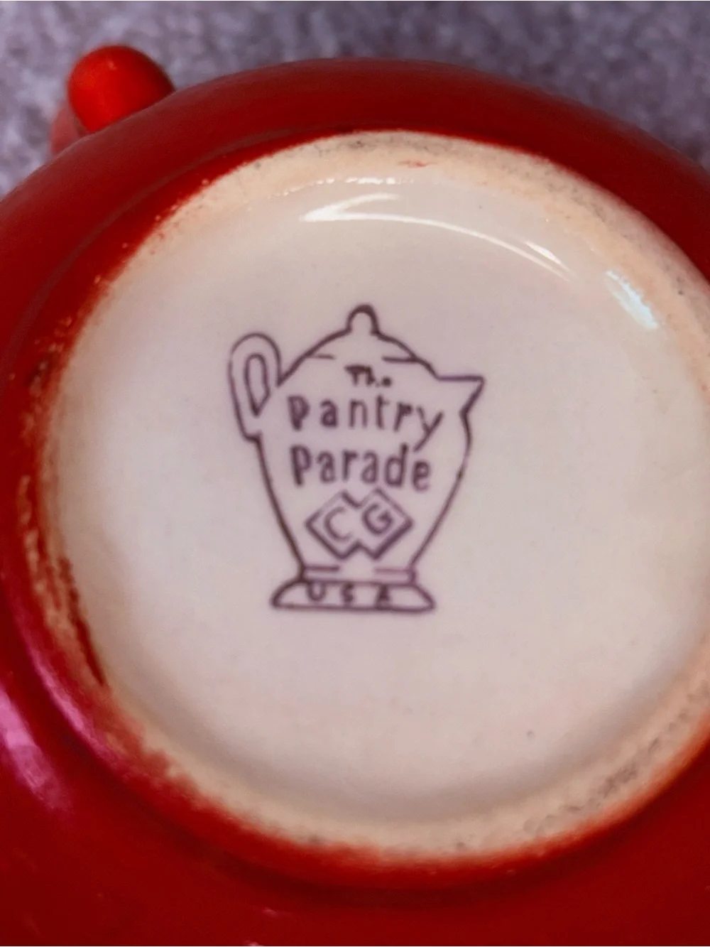 Pantry Parade Red Tomato Ceramic Sugar Bowl & Creamer w/Salt & Pepper Shakers